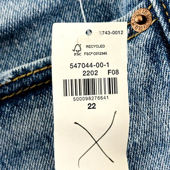 Womens 22 Old Navy OG Straight Jeans High Rise Ankle Light Wash Secret Smooth - Picture 6 of 13